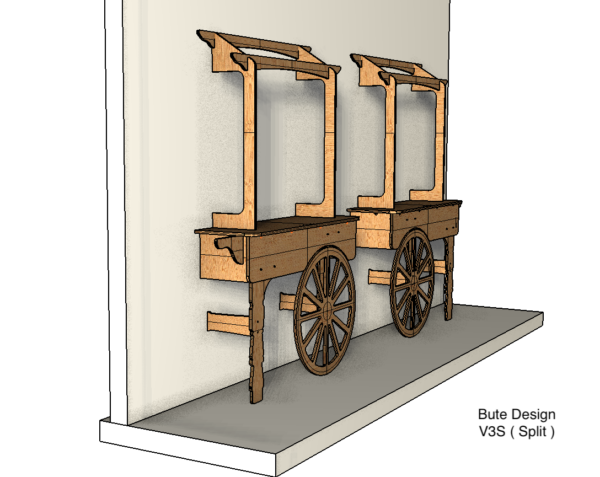Bute Design V3 SPLIT. Wall Mounted. Candy Cart V3 SPLIT - Wall Mounted