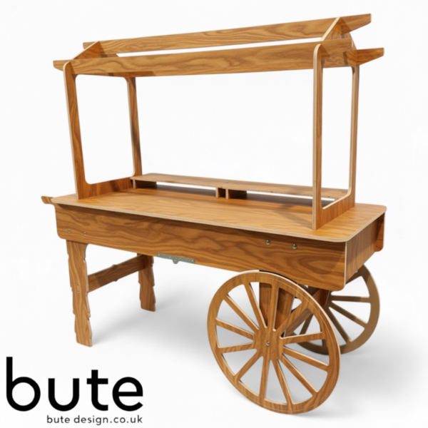 collapsible wedding candy cart uk white plywood