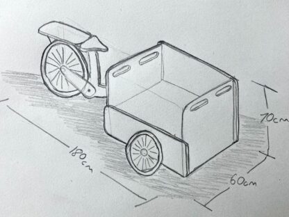Plywood Display vending tricycle. 2 working front wheels. ( under development)