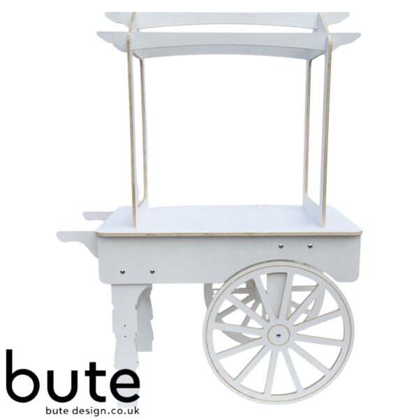 collapsible wedding candy cart uk white plywood