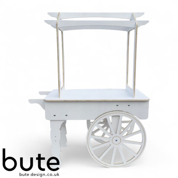 collapsible wedding candy cart uk white plywood