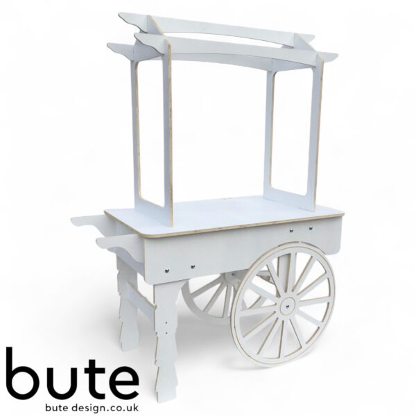 collapsible wedding candy cart uk white plywood