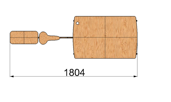V5 Plywood Display vending tricycle. 2 working front wheels. ( under development)