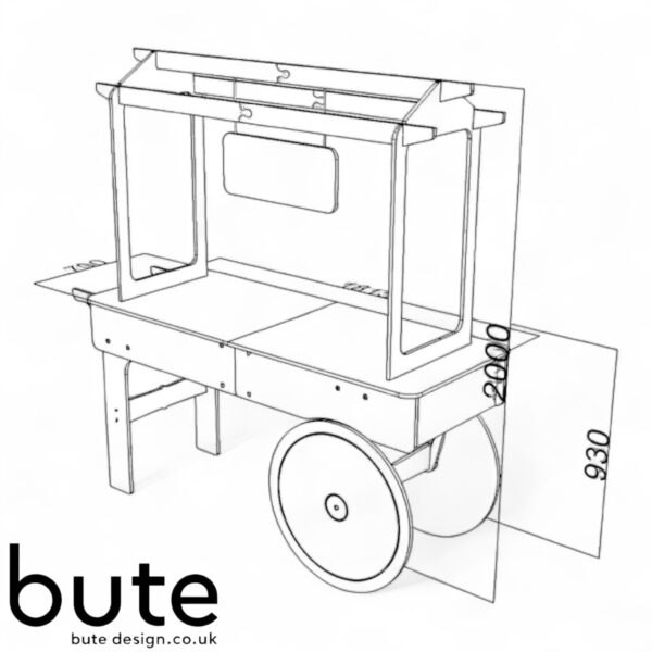 V3XLR candycart Bute Design candy cart with wheels candy cart for sale dessert cart champagne cart flower cart sweet cart food cart Candy Cart V3XL ( 200cm height )