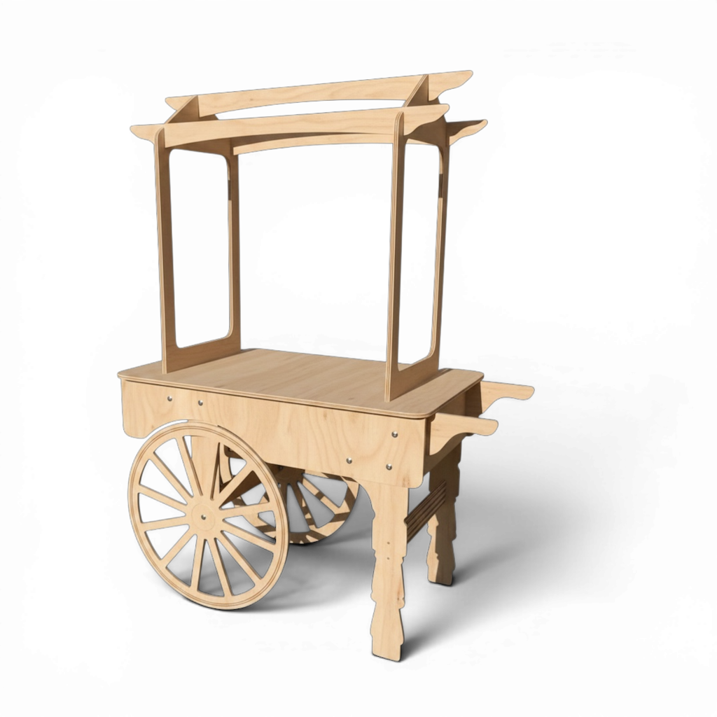 collapsible wedding candy cart uk white plywood